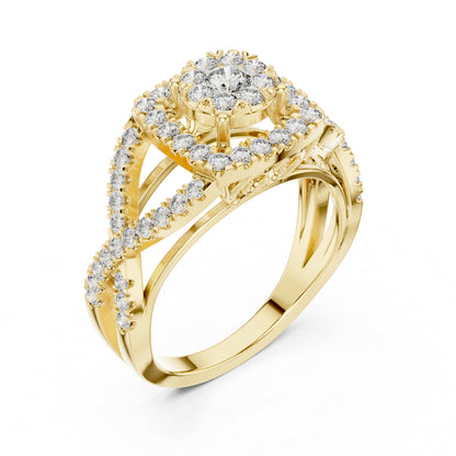 14K Yellow Gold Round Lab-Grown Diamond Engagement Ring for Women | Pure Carat