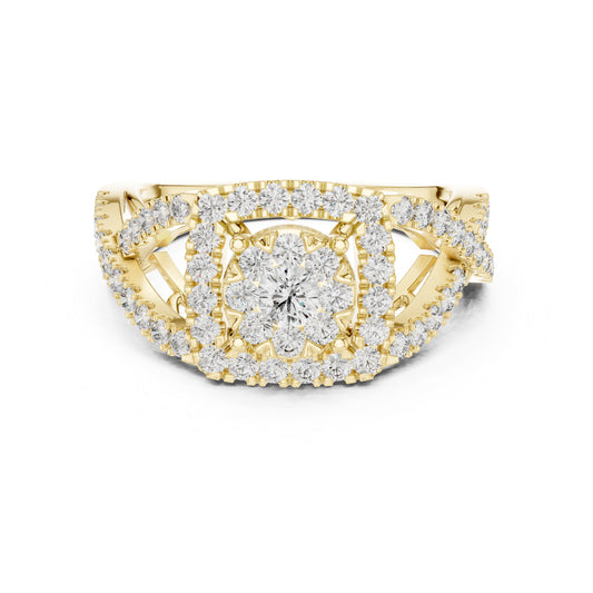 18K Rose Gold Round Lab-Grown Diamond Everyday Wear Ring for Women | Pure Carat