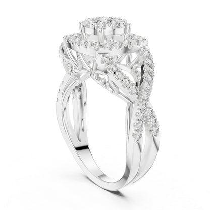 18K Rose Gold Round Lab-Grown Diamond Everyday Wear Ring for Women | Pure Carat