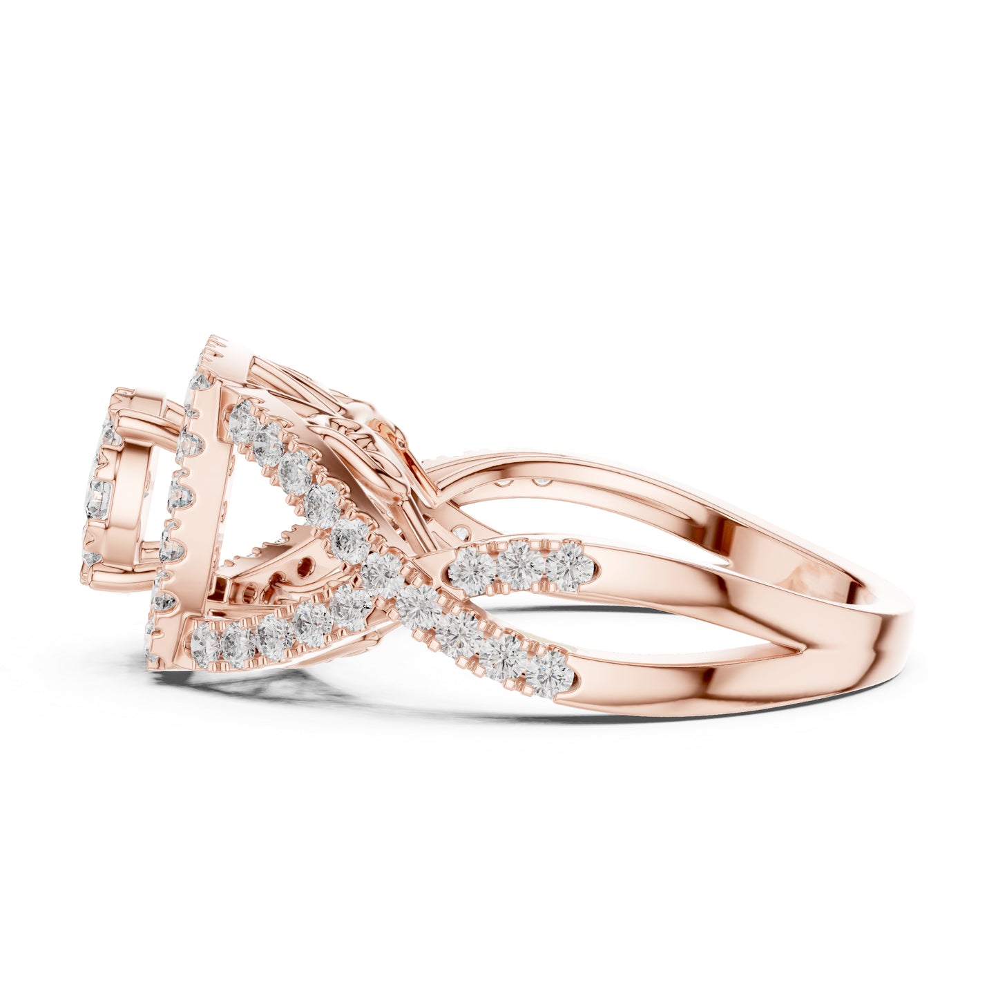 18K Rose Gold Round Lab-Grown Diamond Everyday Wear Ring for Women | Pure Carat
