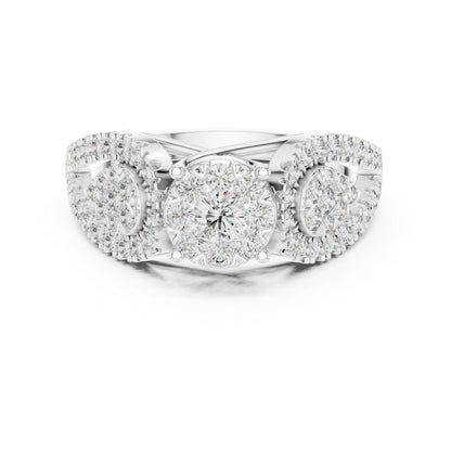 18K Yellow Gold Round Lab-Grown Diamond Everyday Wear Ring for Women | Pure Carat