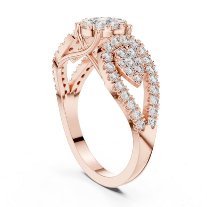 18K Yellow Gold Round Lab-Grown Diamond Everyday Wear Ring for Women | Pure Carat