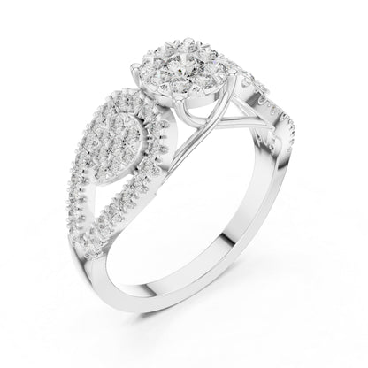 18K Yellow Gold Round Lab-Grown Diamond Everyday Wear Ring for Women | Pure Carat