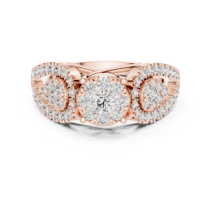 18K Yellow Gold Round Lab-Grown Diamond Everyday Wear Ring for Women | Pure Carat