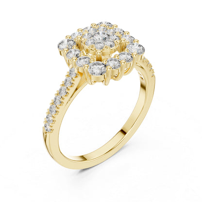 18K Rose Gold Round Lab-Grown Diamond Wedding Ring for Women | Pure Carat