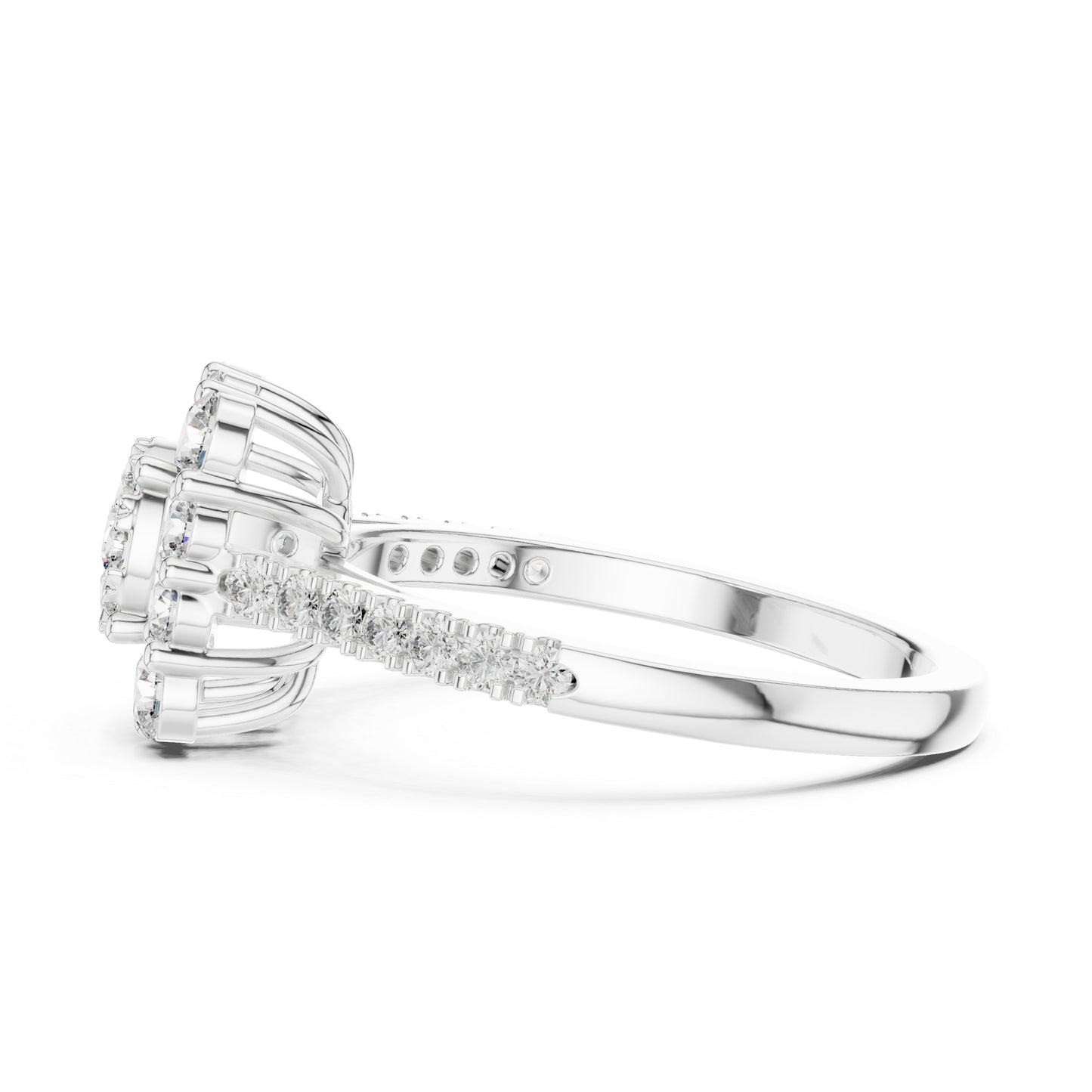 18K Rose Gold Round Lab-Grown Diamond Wedding Ring for Women | Pure Carat