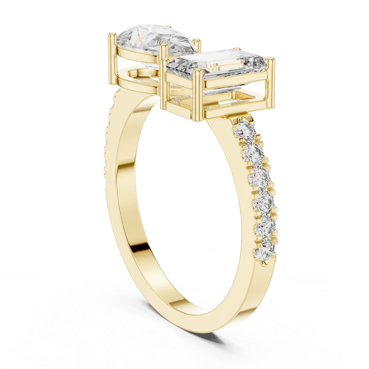 18K Yellow Gold Multi-Shape Lab-Grown Diamond Solitaire Ring – Pure Carat