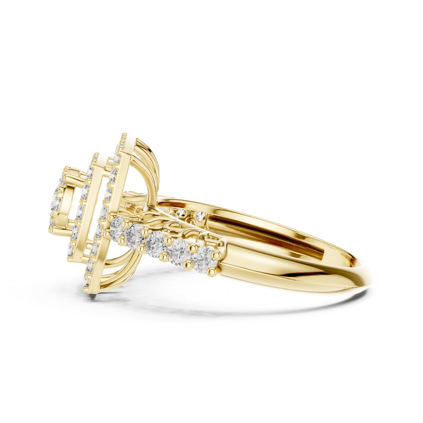 14K Yellow Gold Round Lab-Grown Diamond Anniversary Gift Ring for Women | Pure Carat