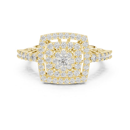 14K Yellow Gold Round Lab-Grown Diamond Anniversary Gift Ring for Women | Pure Carat