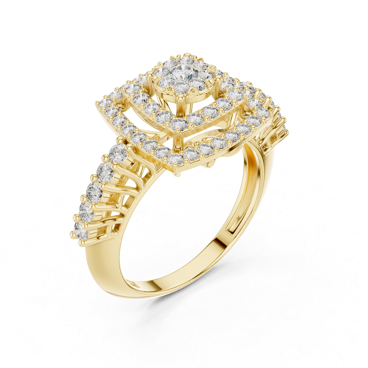 14K Yellow Gold Round Lab-Grown Diamond Anniversary Gift Ring for Women | Pure Carat
