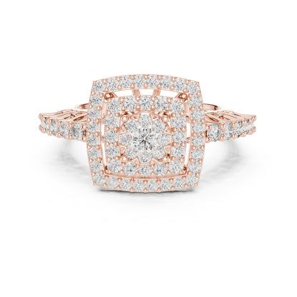 14K Yellow Gold Round Lab-Grown Diamond Anniversary Gift Ring for Women | Pure Carat