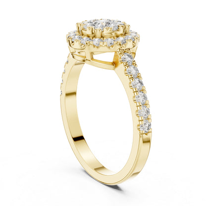 18K White Gold Round Lab-Grown Diamond Engagement Ring for Women | Pure Carat