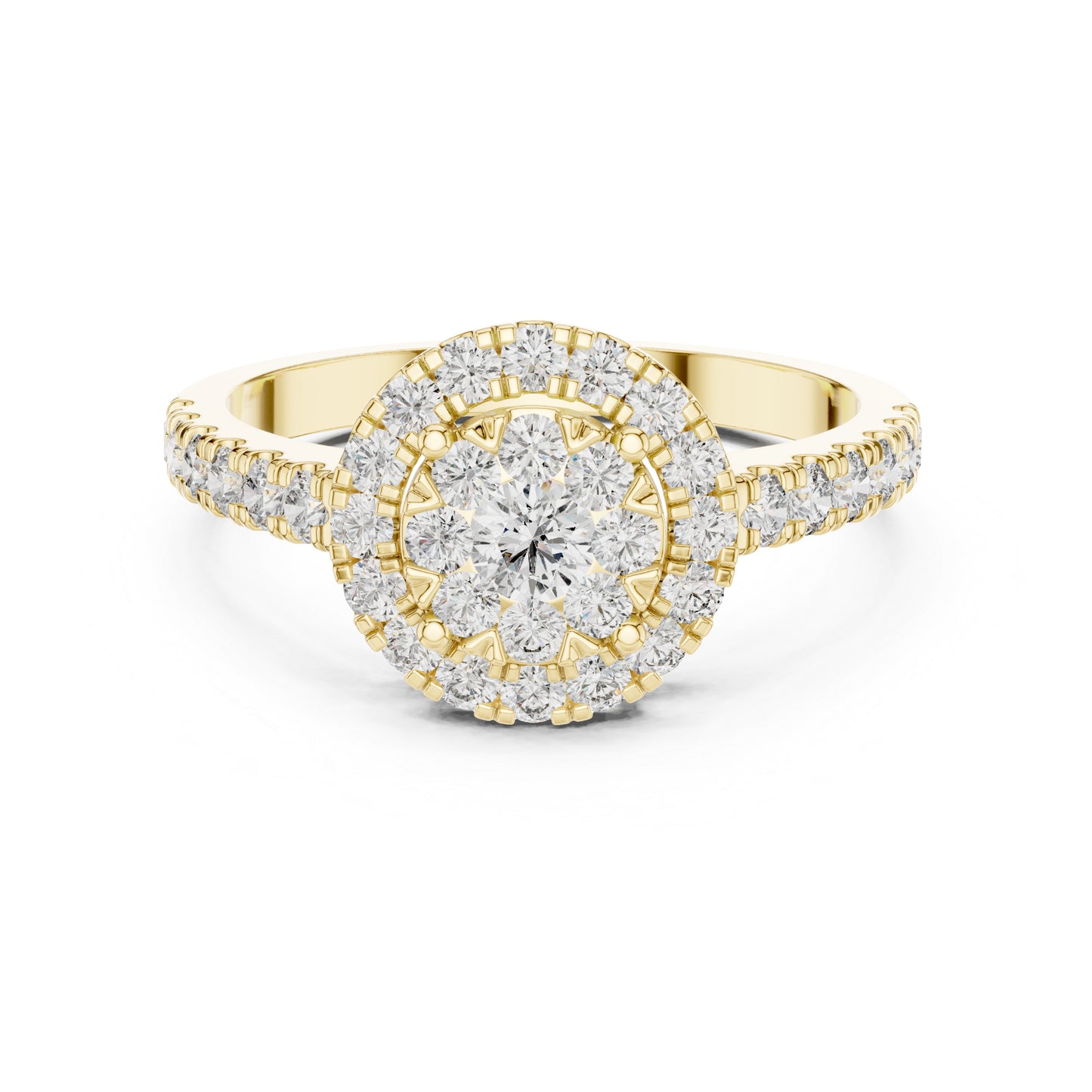 18K White Gold Round Lab-Grown Diamond Engagement Ring for Women | Pure Carat