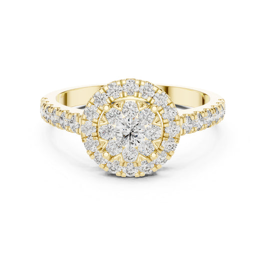 18K White Gold Round Lab-Grown Diamond Engagement Ring for Women | Pure Carat