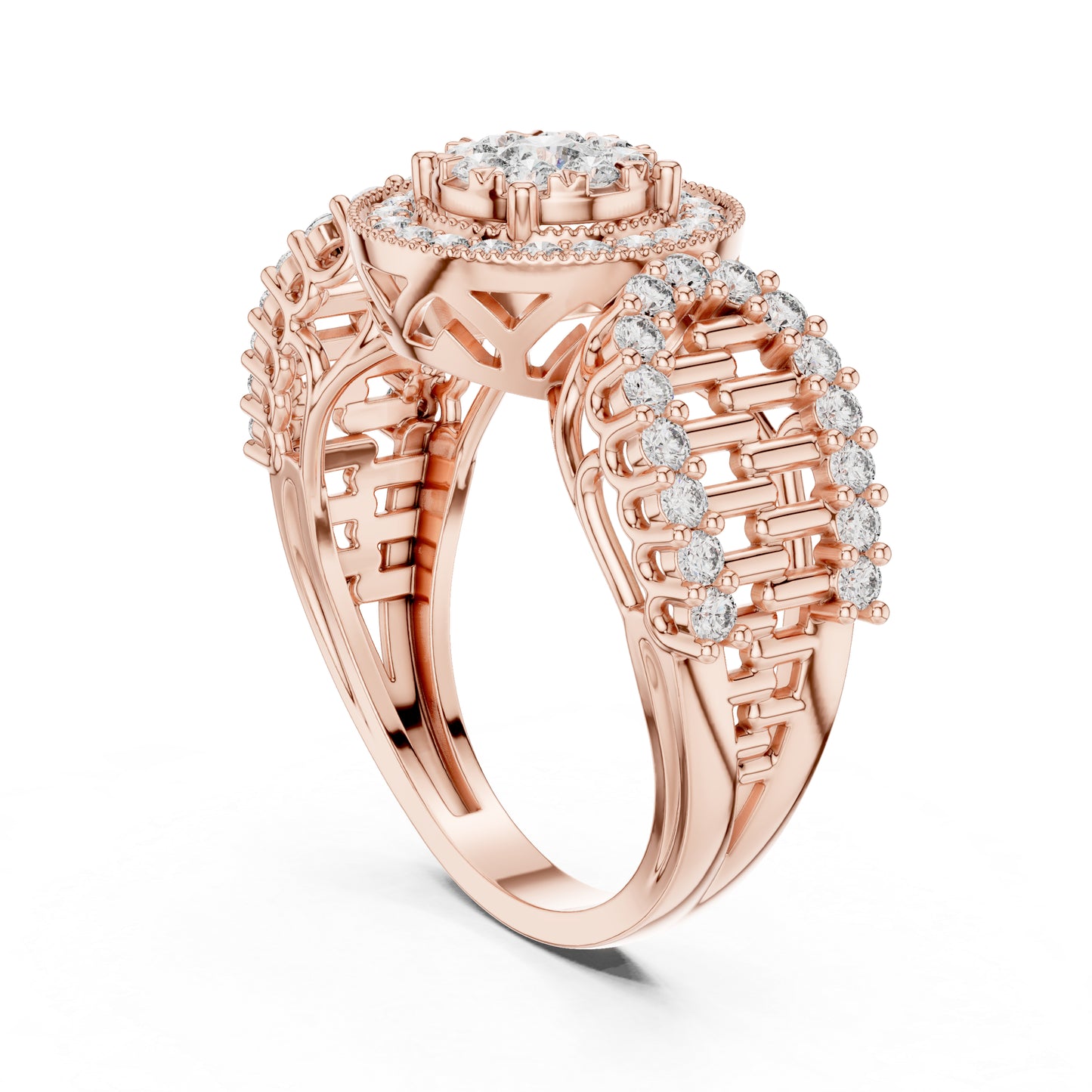 18K White Gold Round Lab-Grown Diamond Wedding Ring for Women | Pure Carat