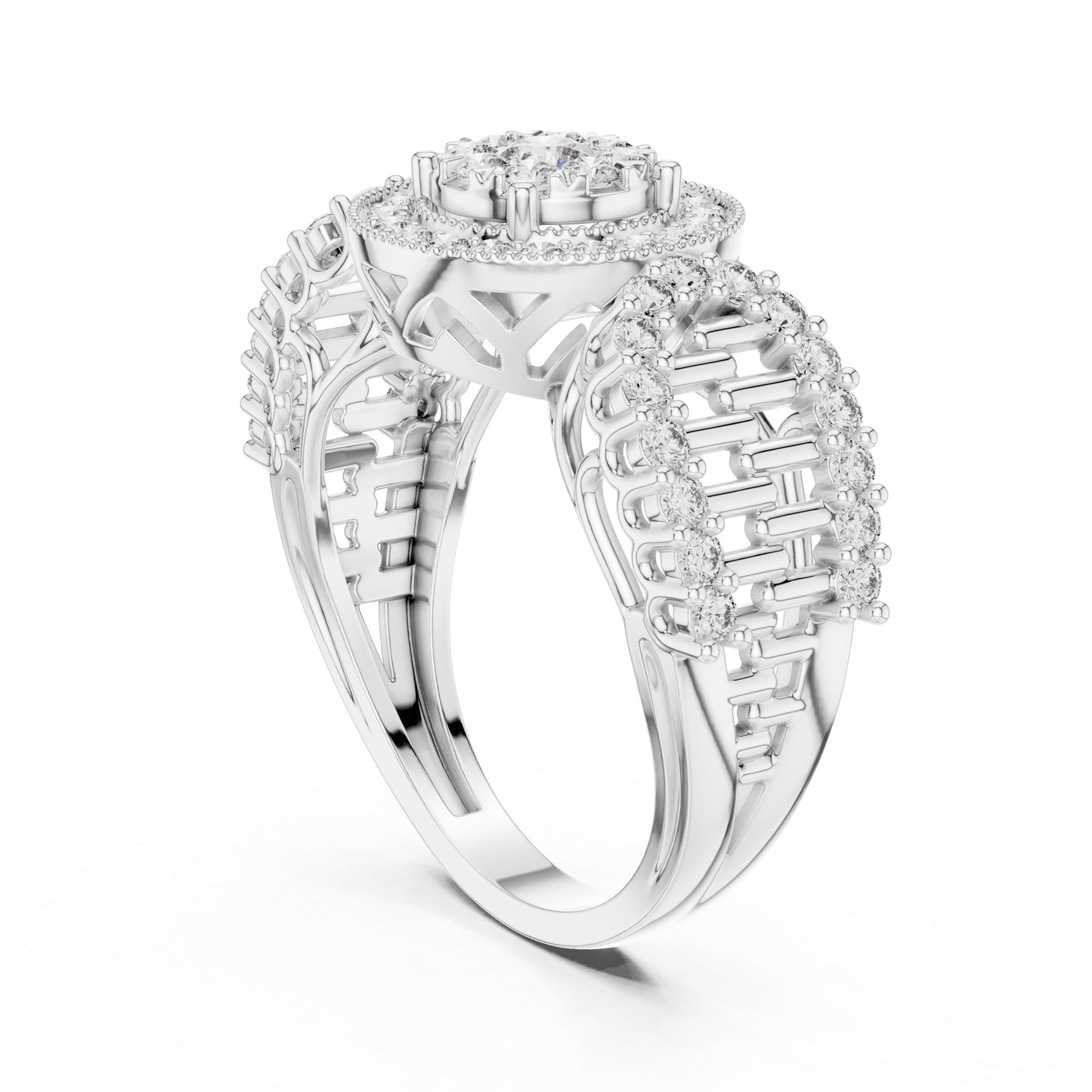 18K White Gold Round Lab-Grown Diamond Wedding Ring for Women | Pure Carat