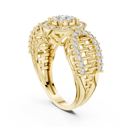 18K White Gold Round Lab-Grown Diamond Wedding Ring for Women | Pure Carat