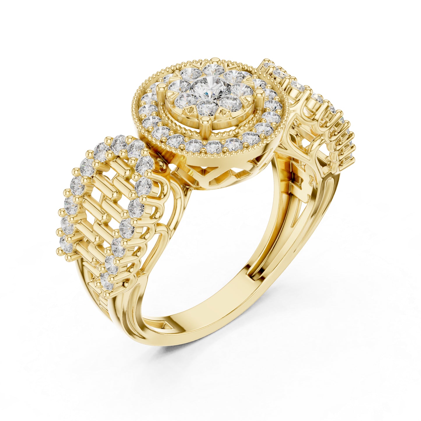 18K White Gold Round Lab-Grown Diamond Wedding Ring for Women | Pure Carat