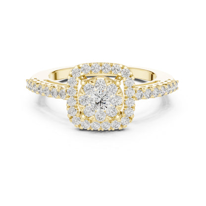 14K Yellow Gold Round Lab-Grown Diamond Engagement Ring for Women | Pure Carat
