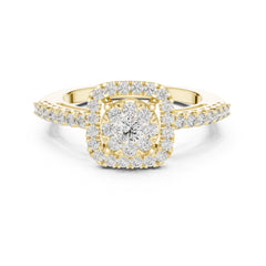 14K Yellow Gold Round Lab-Grown Diamond Engagement Ring for Women | Pure Carat