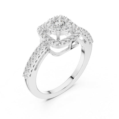 14K Yellow Gold Round Lab-Grown Diamond Engagement Ring for Women | Pure Carat