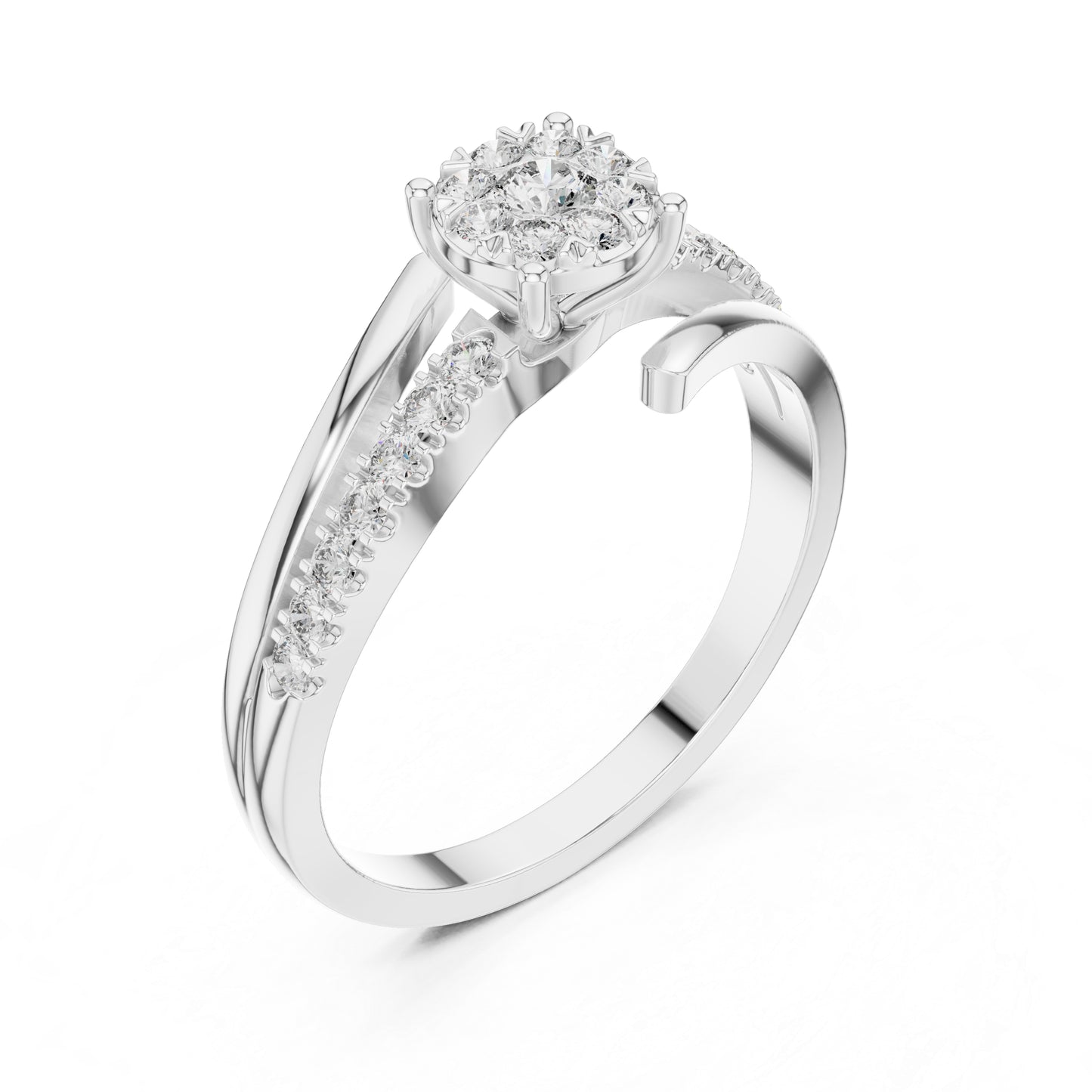 18K Rose Gold Round Lab-Grown Diamond Everyday Wear Ring for Women | Pure Carat