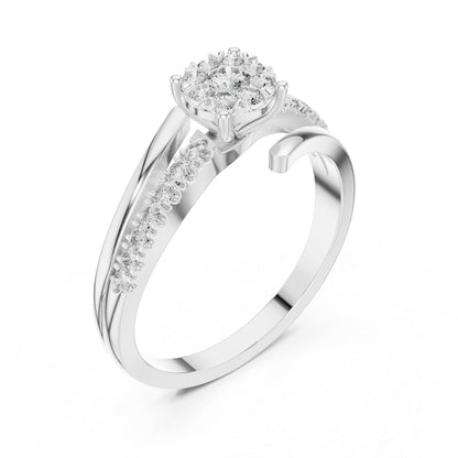 18K Rose Gold Round Lab-Grown Diamond Everyday Wear Ring for Women | Pure Carat