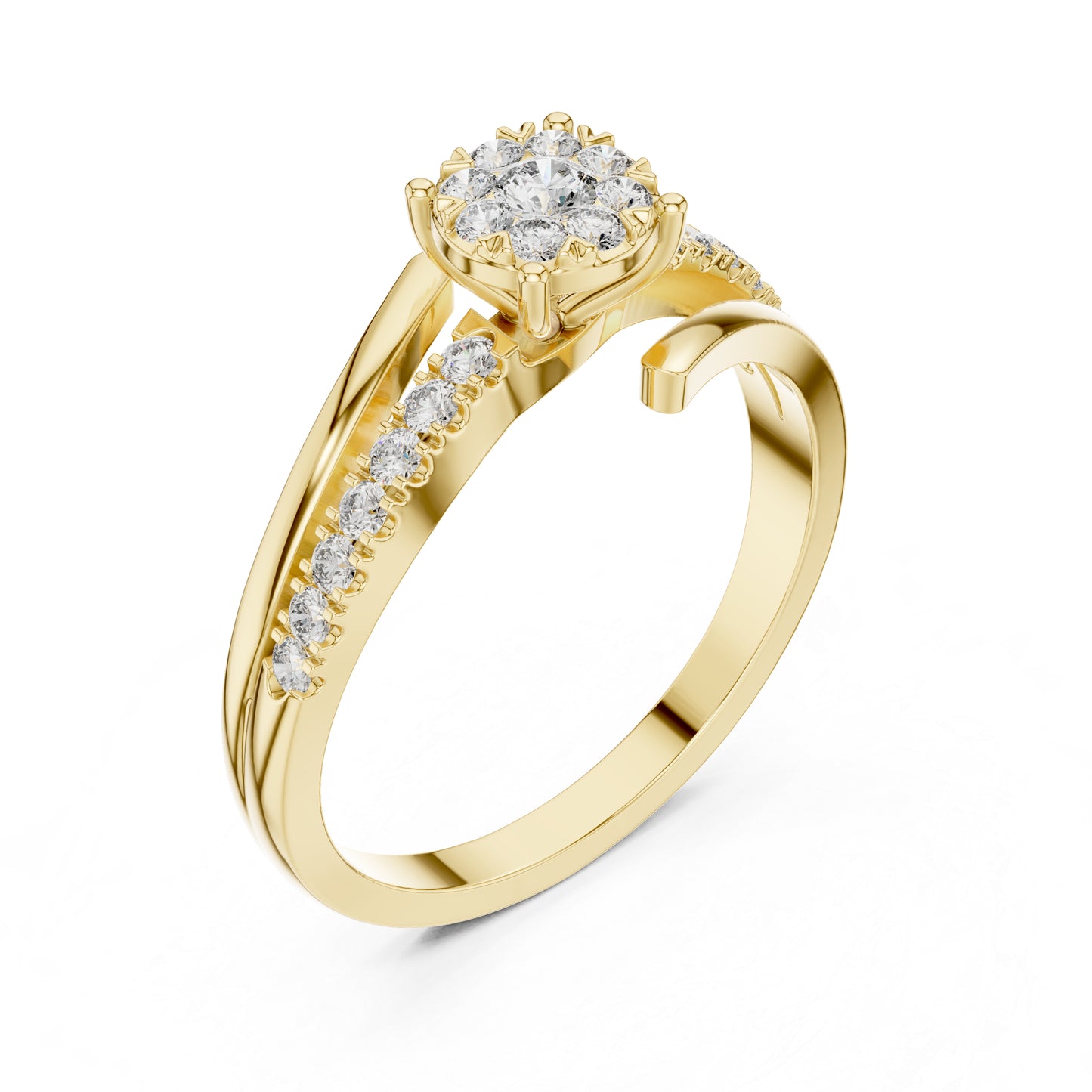 18K Rose Gold Round Lab-Grown Diamond Everyday Wear Ring for Women | Pure Carat