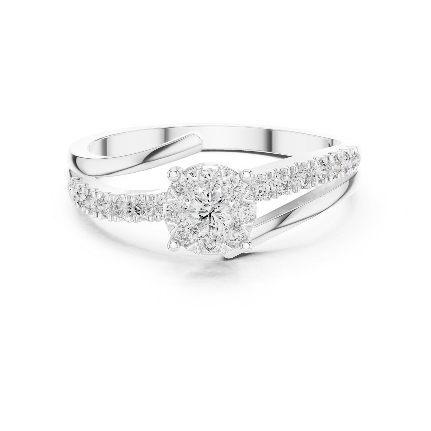 18K Rose Gold Round Lab-Grown Diamond Everyday Wear Ring for Women | Pure Carat