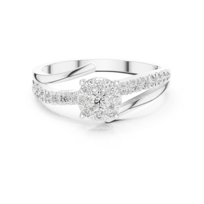 18K Rose Gold Round Lab-Grown Diamond Everyday Wear Ring for Women | Pure Carat