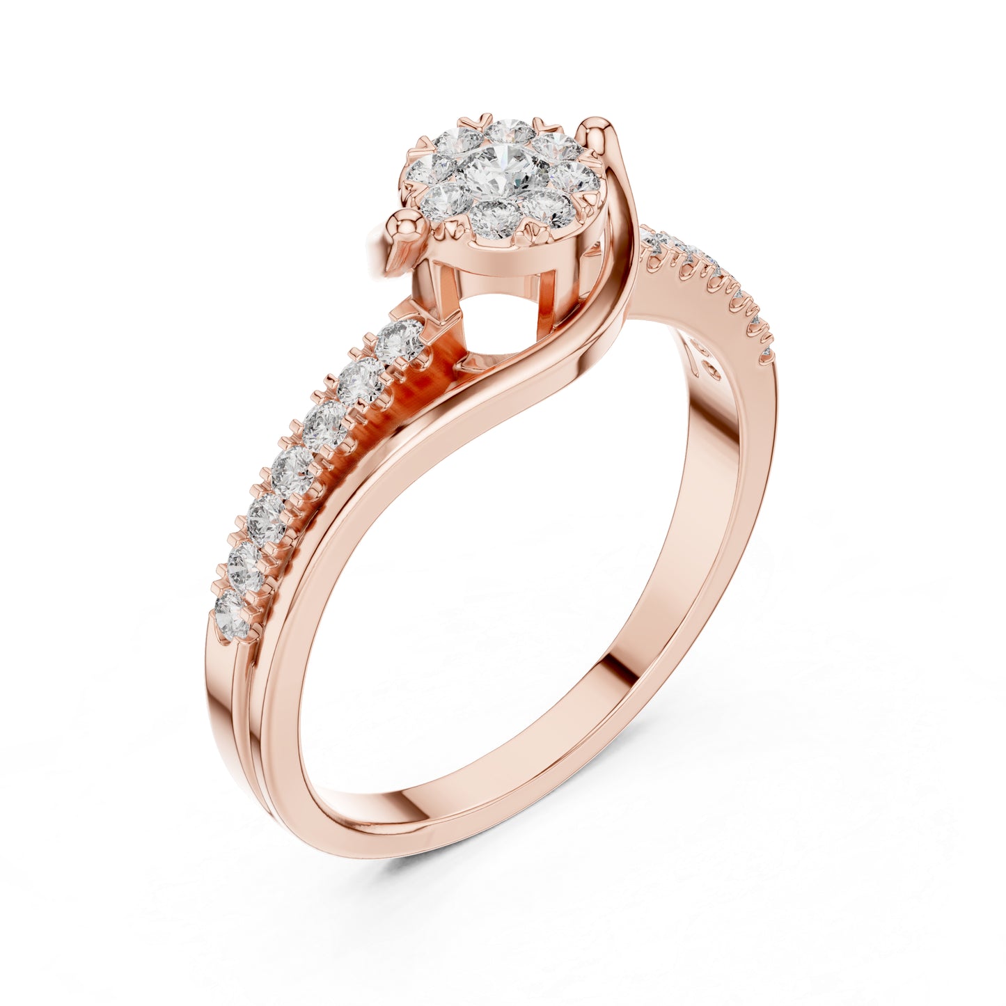 18K White Gold Round Lab-Grown Diamond Anniversary Gift Ring for Women | Pure Carat