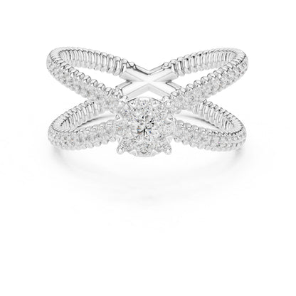 18K Yellow Gold Round Lab-Grown Diamond Everyday Wear Ring for Women | Pure Carat