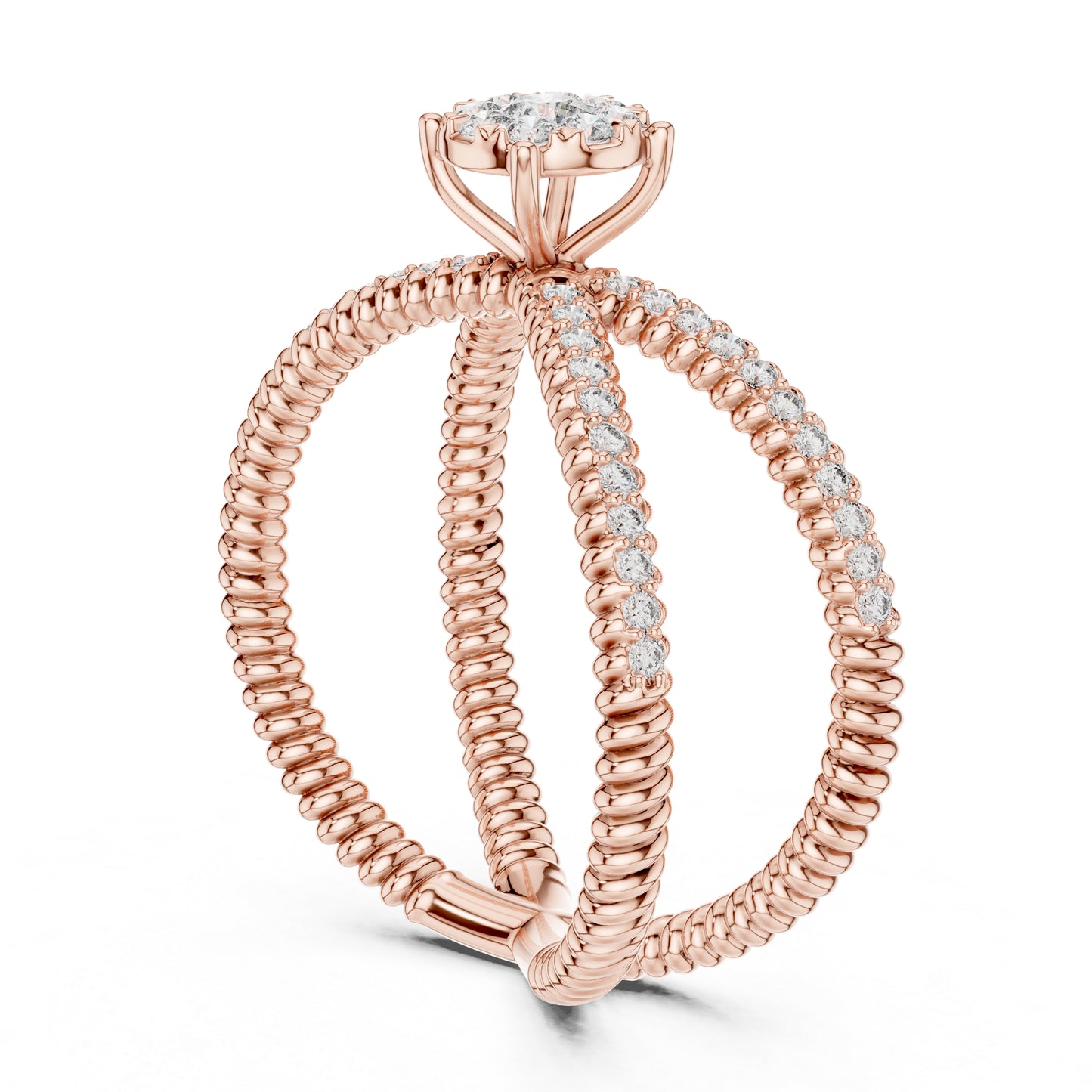 18K Yellow Gold Round Lab-Grown Diamond Everyday Wear Ring for Women | Pure Carat