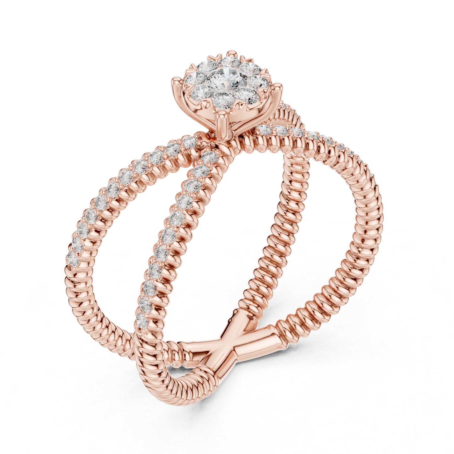 18K Yellow Gold Round Lab-Grown Diamond Everyday Wear Ring for Women | Pure Carat