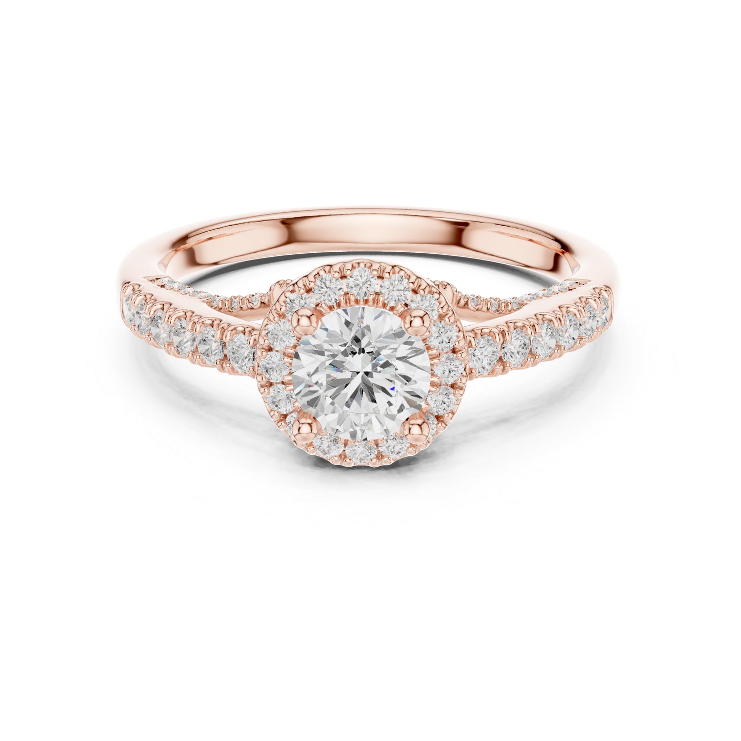 14K Yellow Gold Round Lab-Grown Diamond Ring for Women | Anniversary Gift | Pure Carat