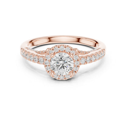 14K Yellow Gold Round Lab-Grown Diamond Ring for Women | Anniversary Gift | Pure Carat