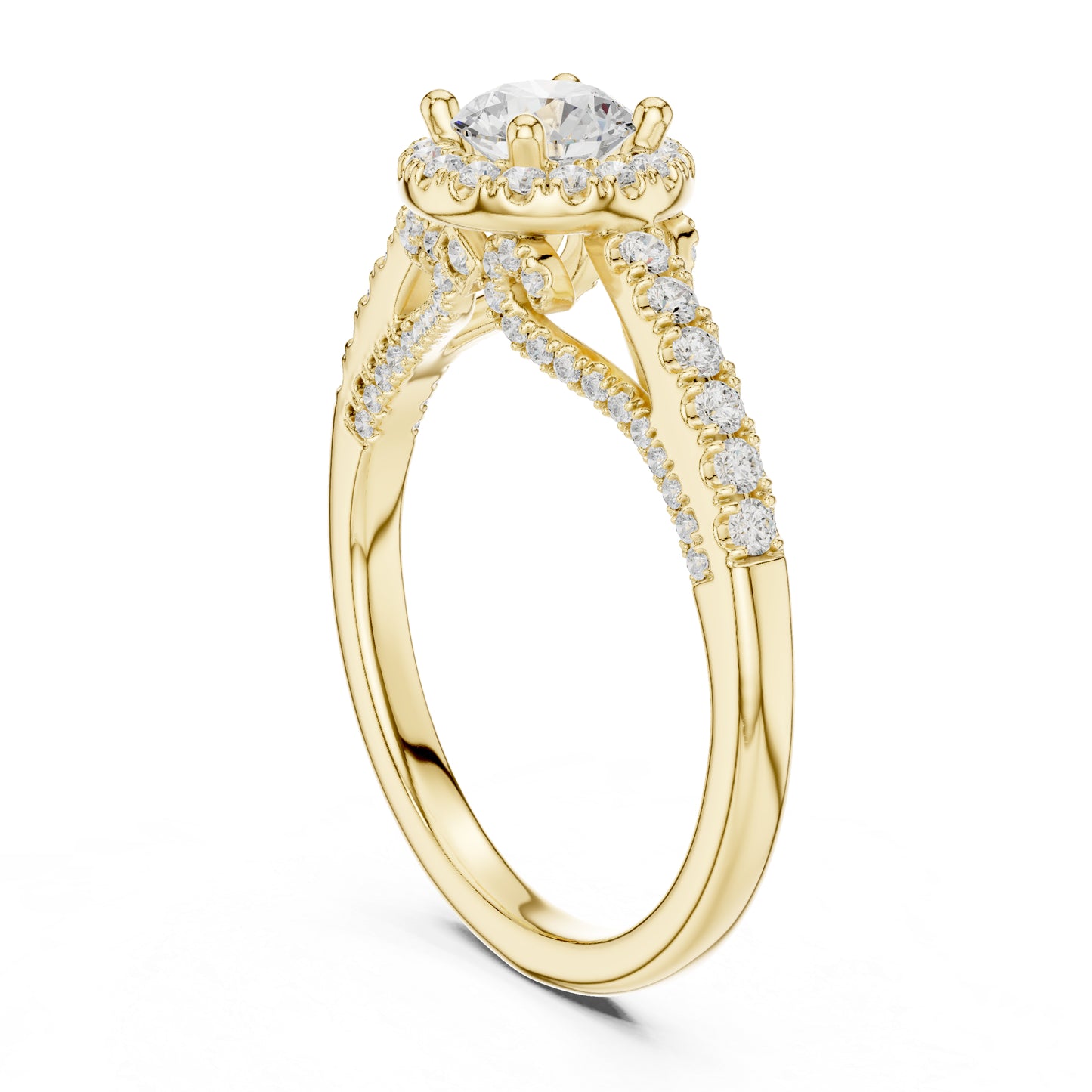 14K Yellow Gold Round Lab-Grown Diamond Ring for Women | Anniversary Gift | Pure Carat
