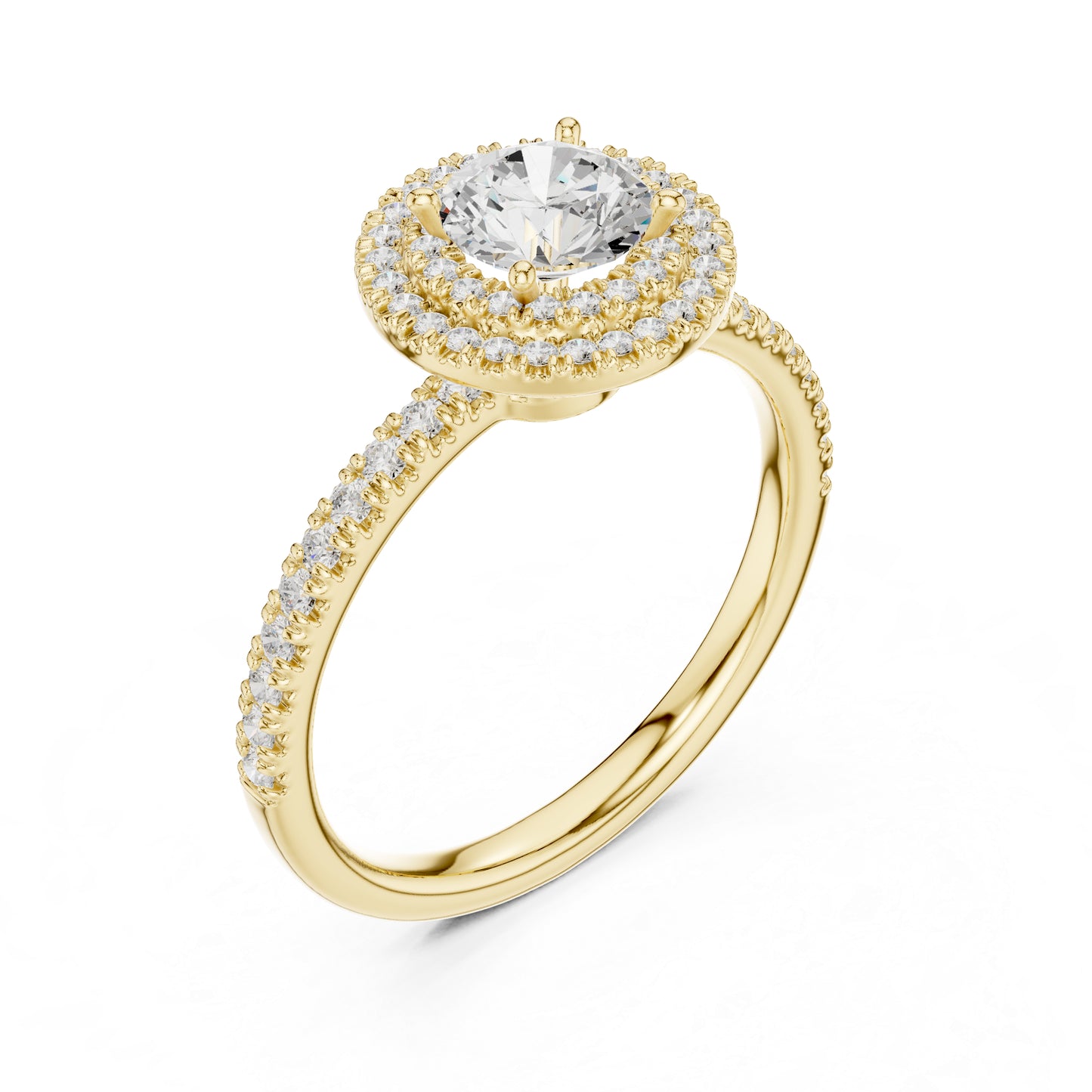 18K Rose Gold Round Lab-Grown Diamond Party Wear Ring for Women | Pure Carat