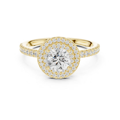 18K Rose Gold Round Lab-Grown Diamond Party Wear Ring for Women | Pure Carat