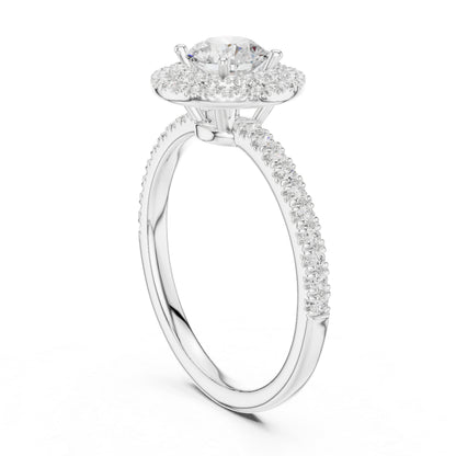 18K Rose Gold Round Lab-Grown Diamond Party Wear Ring for Women | Pure Carat
