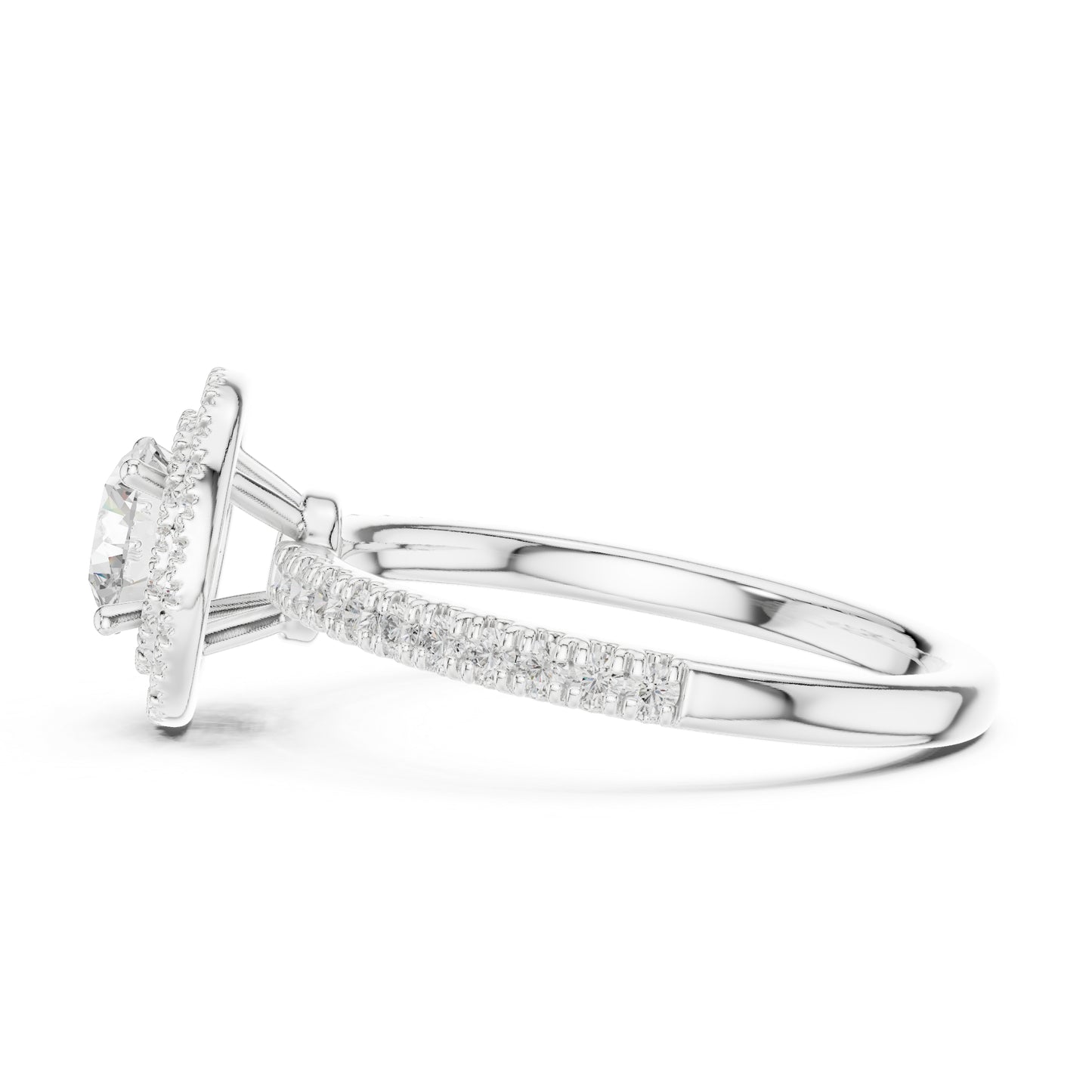 18K Rose Gold Round Lab-Grown Diamond Party Wear Ring for Women | Pure Carat