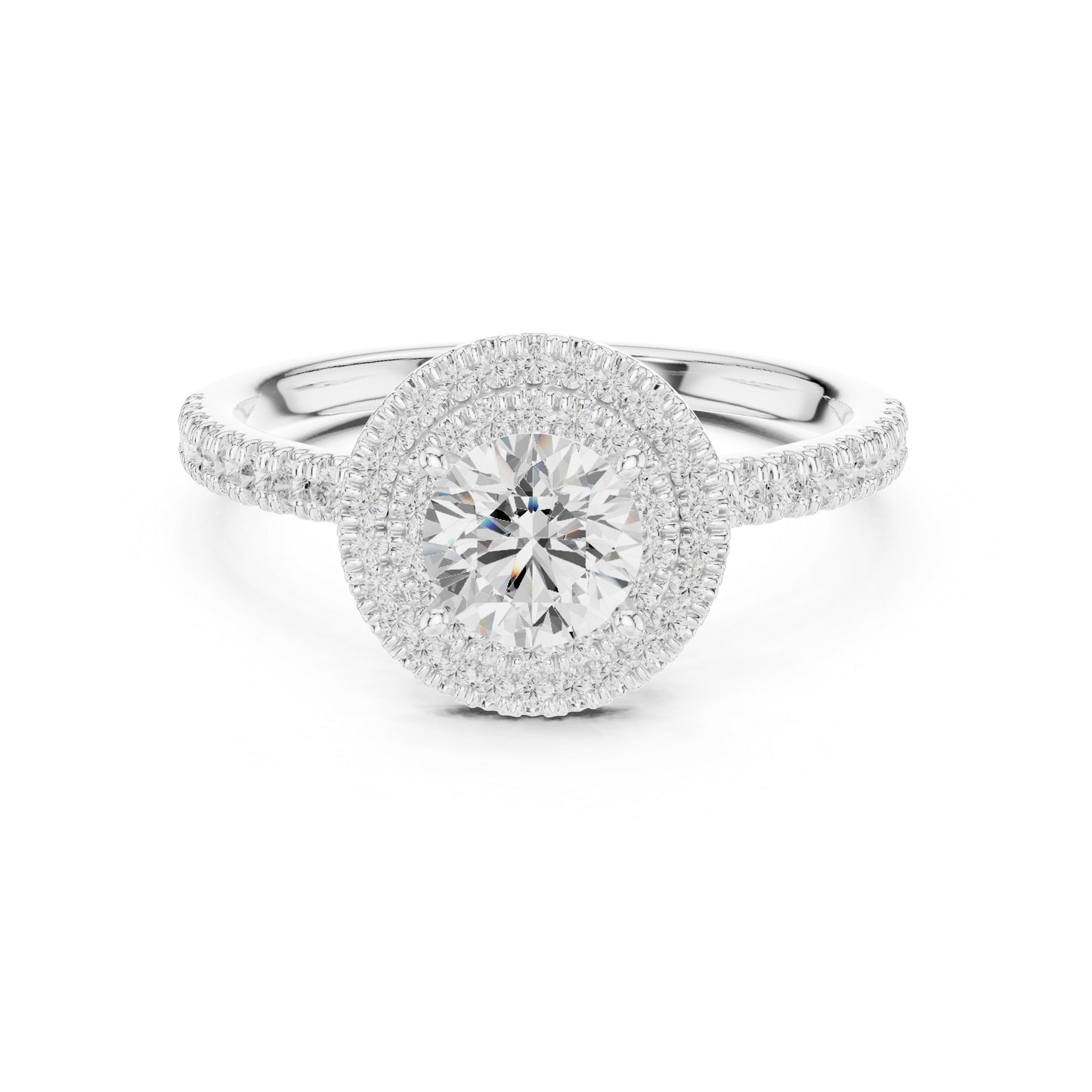 18K Rose Gold Round Lab-Grown Diamond Party Wear Ring for Women | Pure Carat