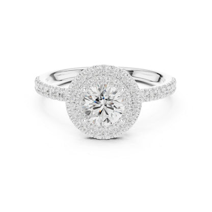 18K Rose Gold Round Lab-Grown Diamond Party Wear Ring for Women | Pure Carat
