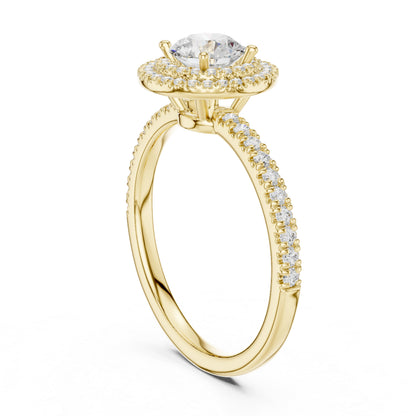 18K Rose Gold Round Lab-Grown Diamond Party Wear Ring for Women | Pure Carat