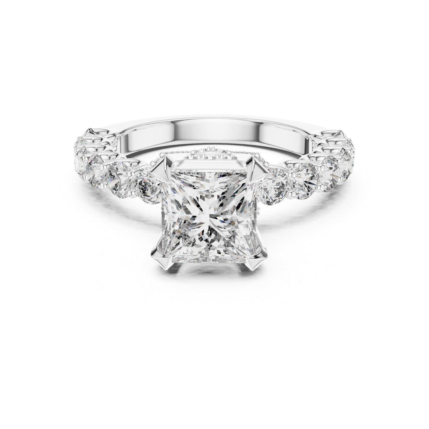 Princess & Round Lab-Grown Diamond Ring in 14K Rose Gold – Pure Carat