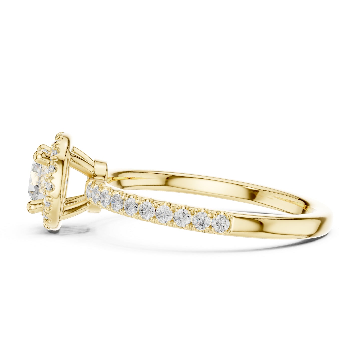 14K White Gold Round Lab-Grown Diamond Office Wear Ring for Women | Pure Carat