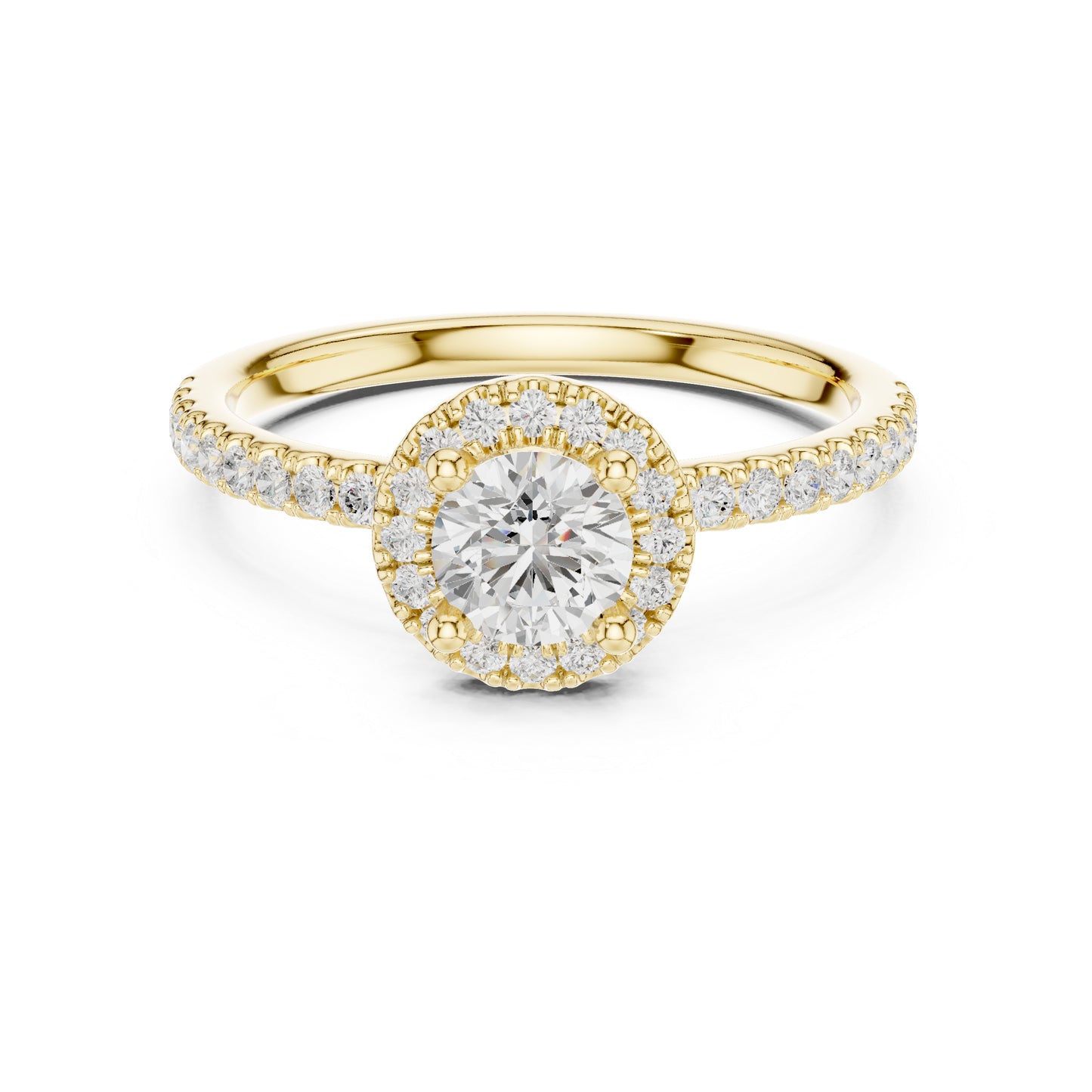 14K White Gold Round Lab-Grown Diamond Office Wear Ring for Women | Pure Carat