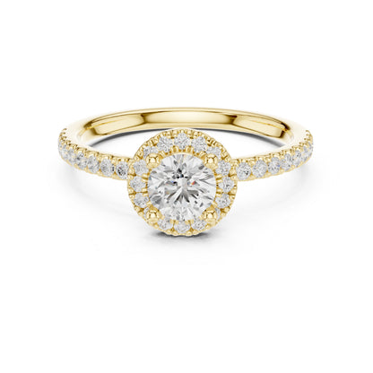 14K White Gold Round Lab-Grown Diamond Office Wear Ring for Women | Pure Carat