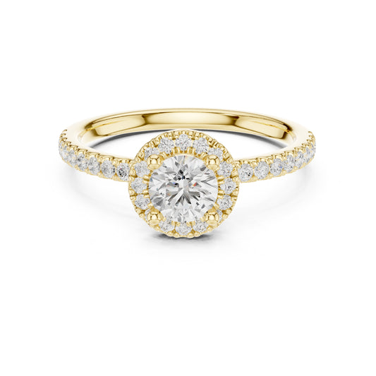 14K White Gold Round Lab-Grown Diamond Office Wear Ring for Women | Pure Carat