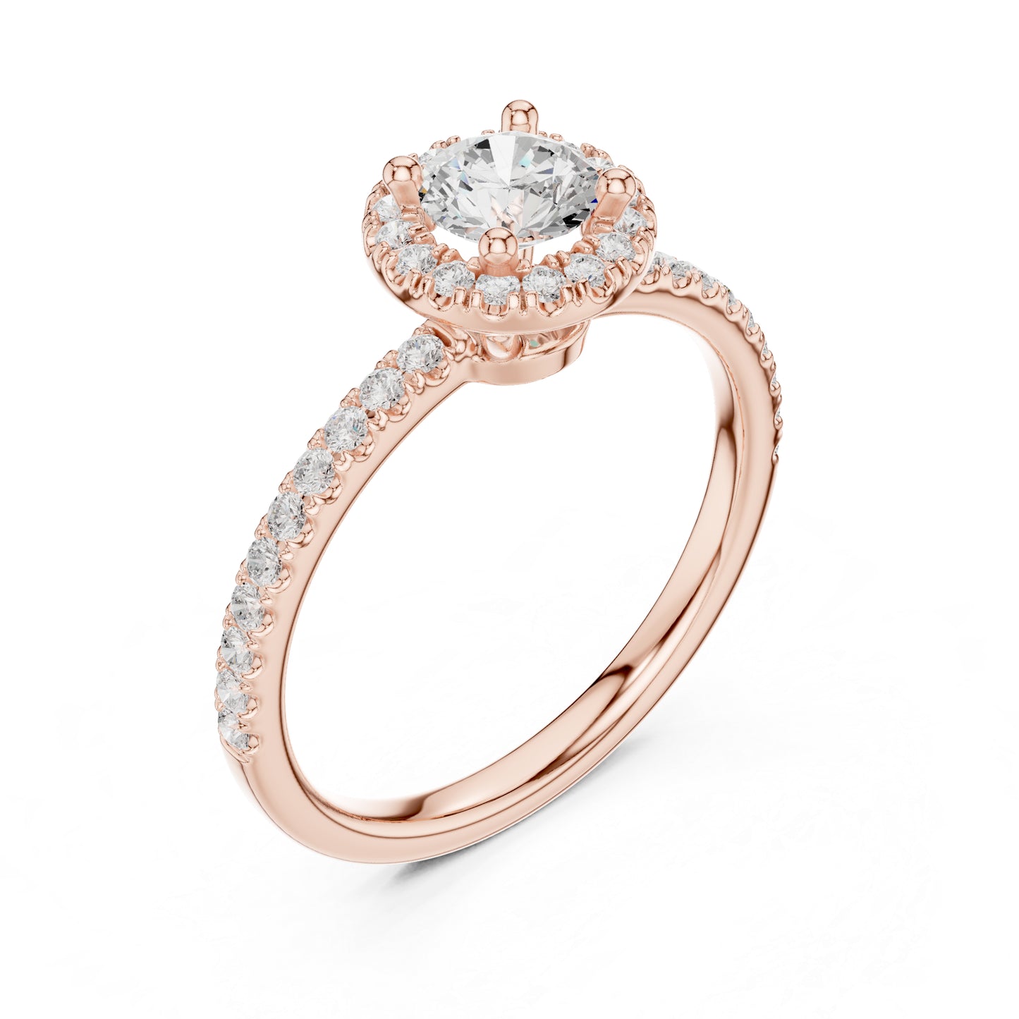 14K White Gold Round Lab-Grown Diamond Office Wear Ring for Women | Pure Carat